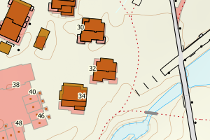 Kartbilde fra WMS-tjeneste av avviket