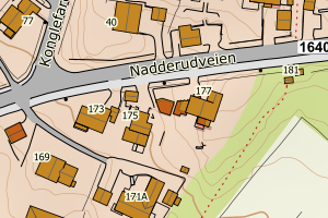 Kartbilde fra WMS-tjeneste av avviket