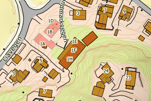 Kartbilde fra WMS-tjeneste av avviket