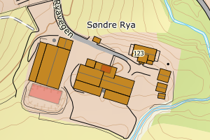 Kartbilde fra WMS-tjeneste av avviket
