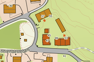 Kartbilde fra WMS-tjeneste av avviket