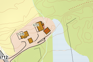 Kartbilde fra WMS-tjeneste av avviket