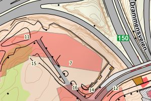 Kartbilde fra WMS-tjeneste av avviket
