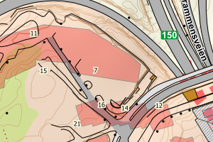 Kartbilde fra WMS-tjeneste av avviket
