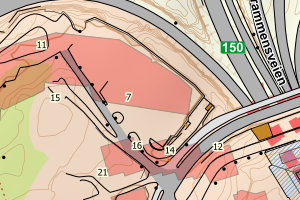 Kartbilde fra WMS-tjeneste av avviket