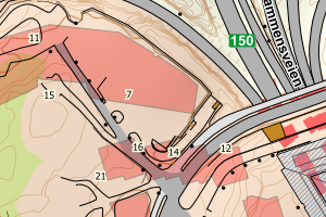 Kartbilde fra WMS-tjeneste av avviket