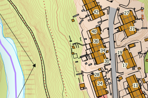 Kartbilde fra WMS-tjeneste av avviket