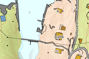 Kartbilde fra WMS-tjeneste av avviket