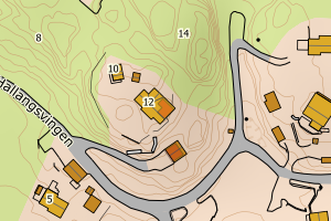 Kartbilde fra WMS-tjeneste av avviket