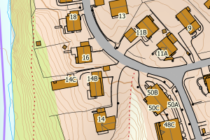 Kartbilde fra WMS-tjeneste av avviket