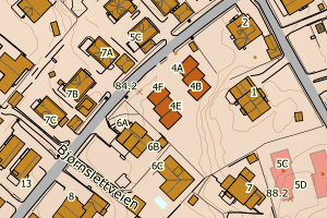 Kartbilde fra WMS-tjeneste av avviket