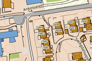 Kartbilde fra WMS-tjeneste av avviket