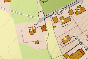 Kartbilde fra WMS-tjeneste av avviket