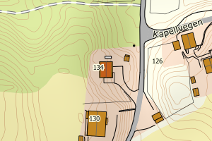Kartbilde fra WMS-tjeneste av avviket