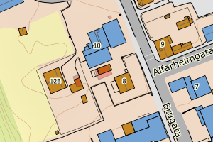 Kartbilde fra WMS-tjeneste av avviket