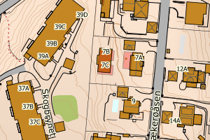 Kartbilde fra WMS-tjeneste av avviket