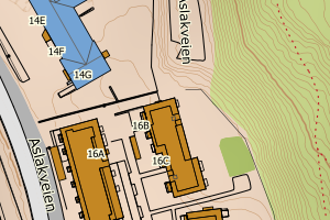 Kartbilde fra WMS-tjeneste av avviket