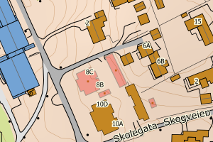 Kartbilde fra WMS-tjeneste av avviket