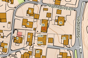 Kartbilde fra WMS-tjeneste av avviket