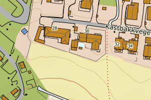 Kartbilde fra WMS-tjeneste av avviket