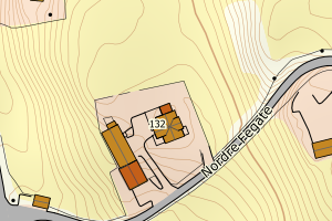 Kartbilde fra WMS-tjeneste av avviket