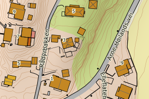Kartbilde fra WMS-tjeneste av avviket