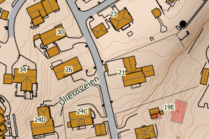 Kartbilde fra WMS-tjeneste av avviket