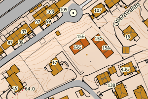 Kartbilde fra WMS-tjeneste av avviket