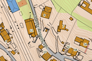 Kartbilde fra WMS-tjeneste av avviket