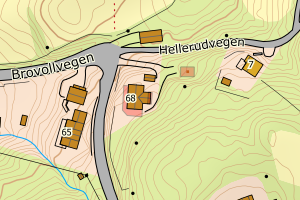 Kartbilde fra WMS-tjeneste av avviket