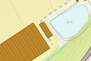 Kartbilde fra WMS-tjeneste av avviket