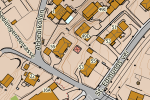 Kartbilde fra WMS-tjeneste av avviket