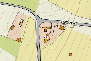 Kartbilde fra WMS-tjeneste av avviket