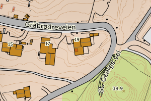Kartbilde fra WMS-tjeneste av avviket