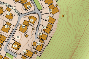 Kartbilde fra WMS-tjeneste av avviket