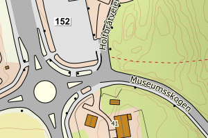 Kartbilde fra WMS-tjeneste av avviket