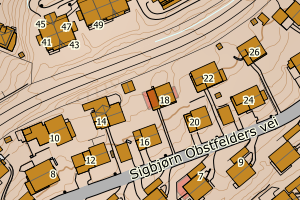 Kartbilde fra WMS-tjeneste av avviket