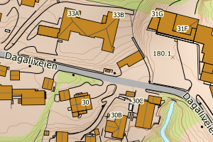 Kartbilde fra WMS-tjeneste av avviket