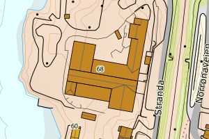 Kartbilde fra WMS-tjeneste av avviket