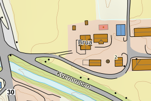 Kartbilde fra WMS-tjeneste av avviket