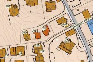 Kartbilde fra WMS-tjeneste av avviket