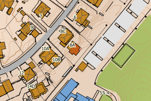 Kartbilde fra WMS-tjeneste av avviket