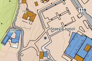 Kartbilde fra WMS-tjeneste av avviket