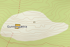 Kartbilde fra WMS-tjeneste av avviket