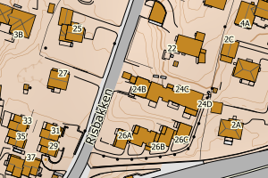 Kartbilde fra WMS-tjeneste av avviket