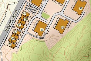 Kartbilde fra WMS-tjeneste av avviket