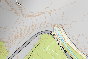 Kartbilde fra WMS-tjeneste av avviket