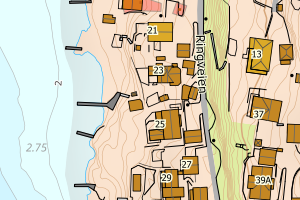 Kartbilde fra WMS-tjeneste av avviket