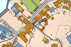 Kartbilde fra WMS-tjeneste av avviket