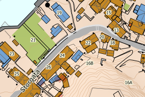 Kartbilde fra WMS-tjeneste av avviket